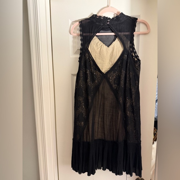 Free People Black Sheer Backless Dress - Picture 2 of 5